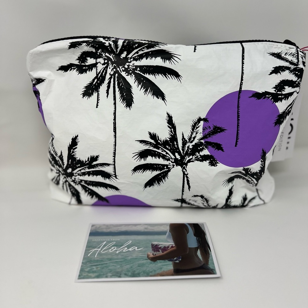Aloha Collection Mid Pouch Sun Palm Super Purple